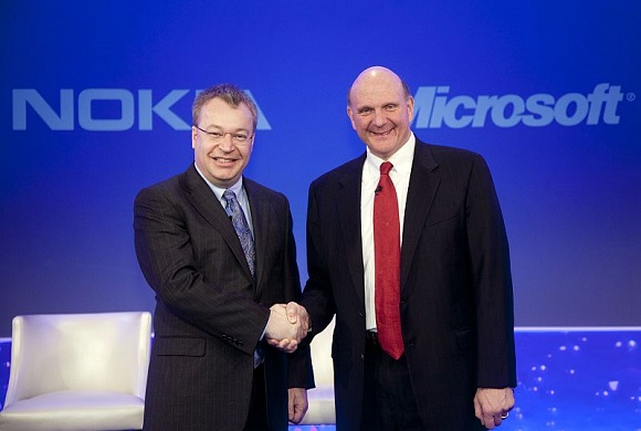 Stephen Elop Nokia And Steve Ballmer Microsoft Nokia Deal