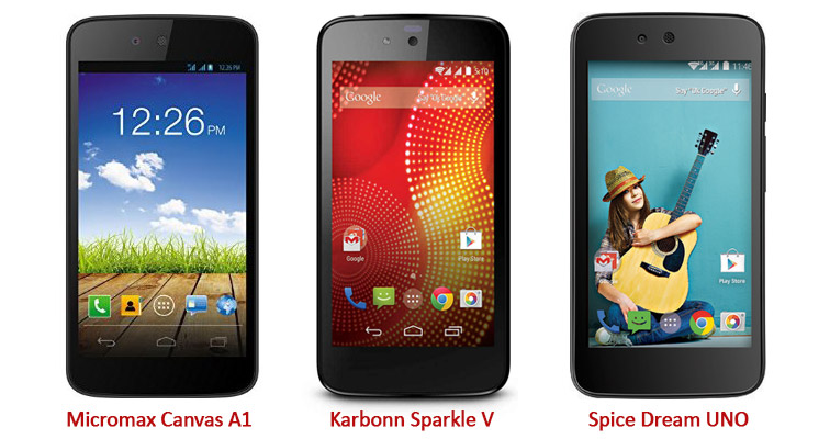 Micromax Spice Karbonn Android One