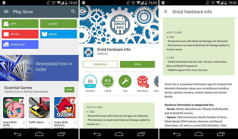 Play Store V5 Material Design Update
