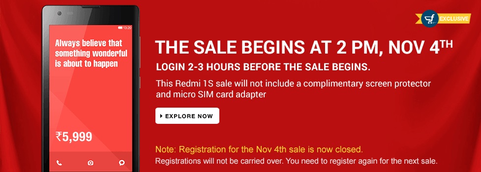 Redmi 1s Sales