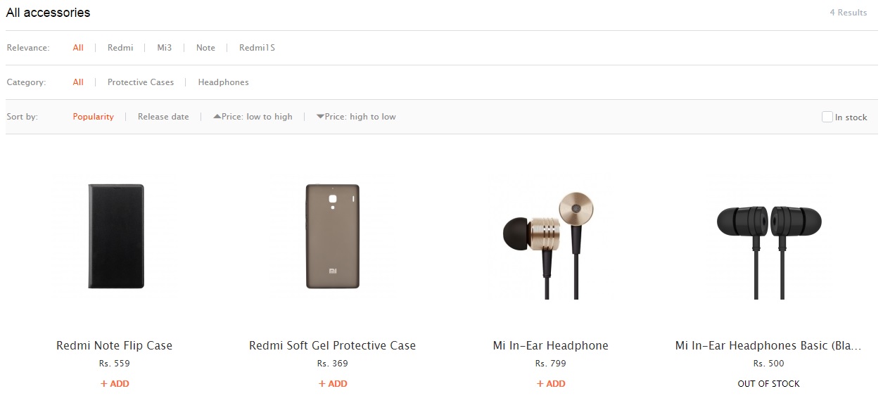 Xiaomi Mi Accessories Mi Com India
