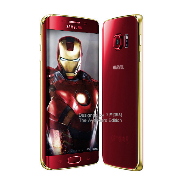 Samsung Galaxy S6 Edge Iron Man Edition Render