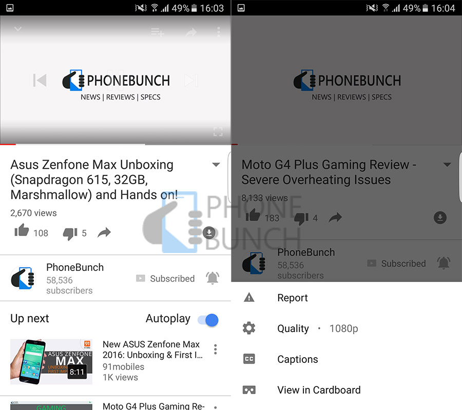 Youtube Android Design Update 1