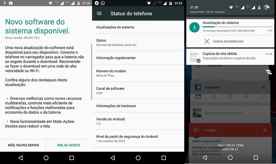 Android Nougat Moto G4 Plus