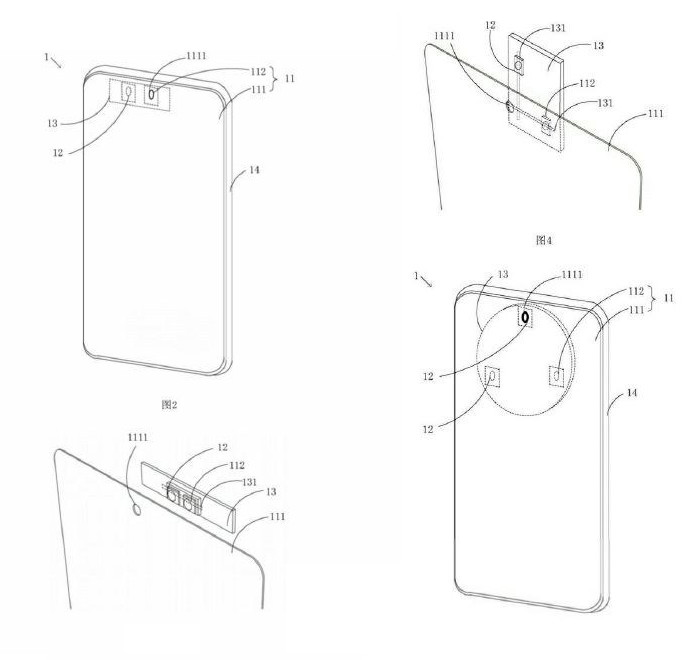 Xiaomi under the display camera patent