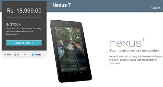 Nexus 7 32GB WiFi Google Play India