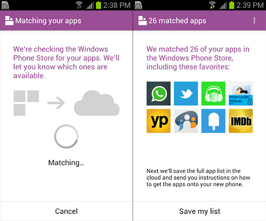 Microsoft Switch Windows Phone App