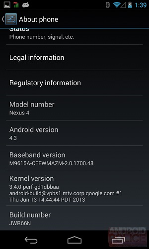 Nexus 4 Running Android43