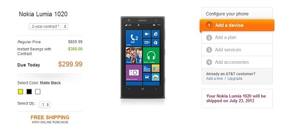 Nokia Lumia 1020 Att Pre Order