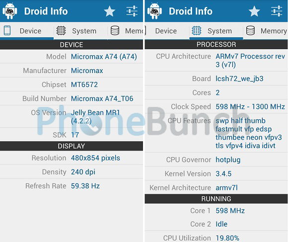 Droid Info Hardware Overview