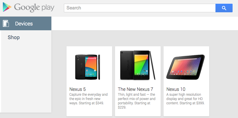 Nexus 5 Appears Play Store