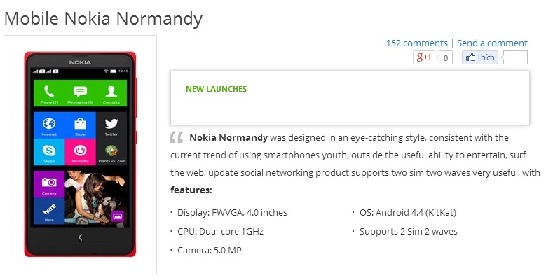 Nokia Normandy Listed Online