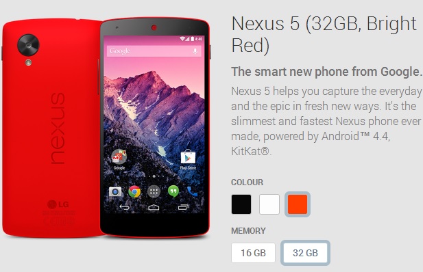 Google Nexus 5 Bright Red