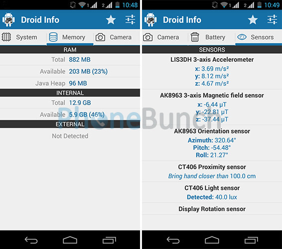 Moto G Dual Sim Droid Info