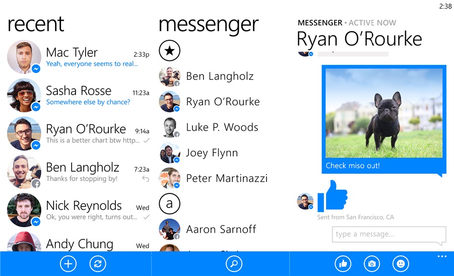 Facebook Messenger Windows Phone