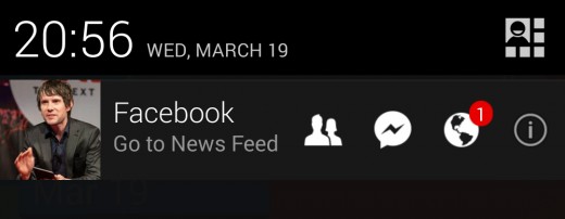 Facebook Persistent Notification Android