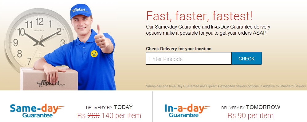 Flipkart Same Day Guarantee