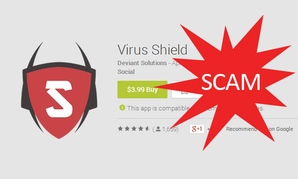 Virus Shield Scam Google Play Store
