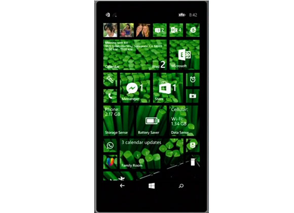 Windows Phone 81 Start Screen