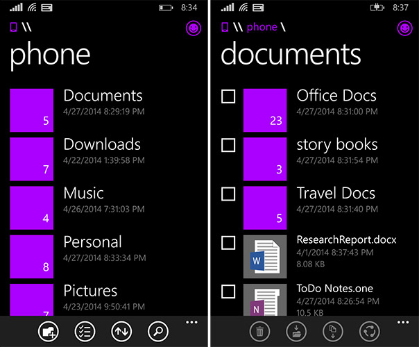 Windows Phone 8 1 File Manager 2