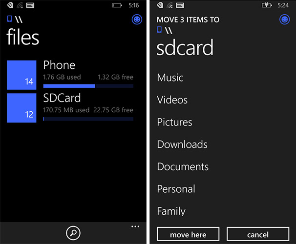 Windows Phone 8 1 File Manager
