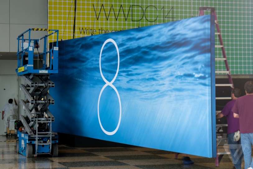 IOS 8 Banners Up At Moscone Center