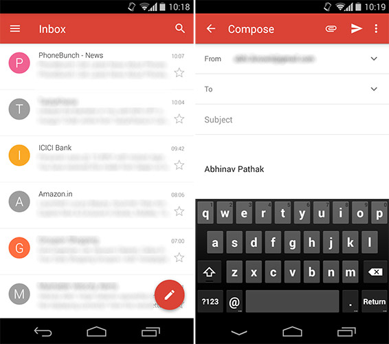 Gmail V5 App Update