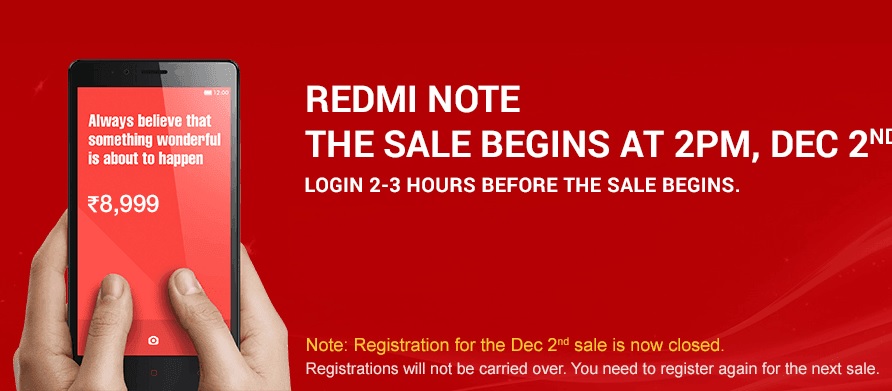 Redmi Note Flipkart Sale