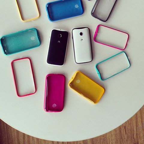 Moto E Color Bands Grip Shells