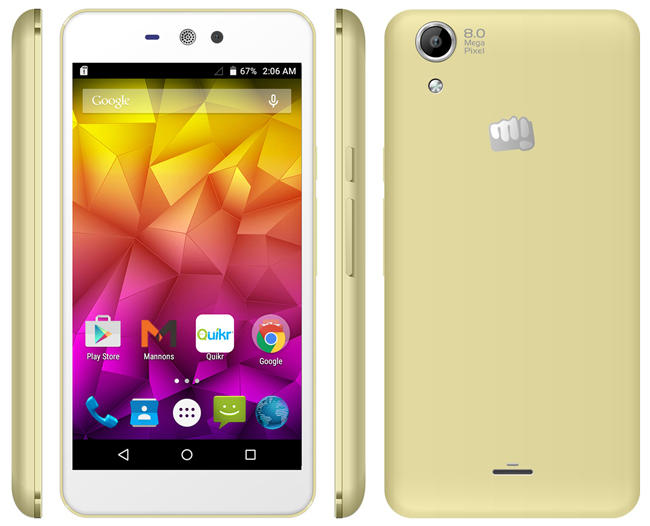 Micromax Canvas Selfie Lens White Champagne