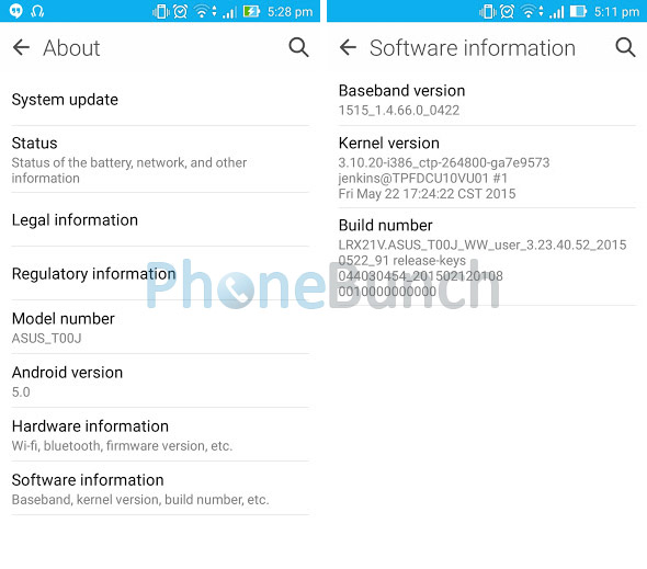 Zenfone 5 Lollipop Update India