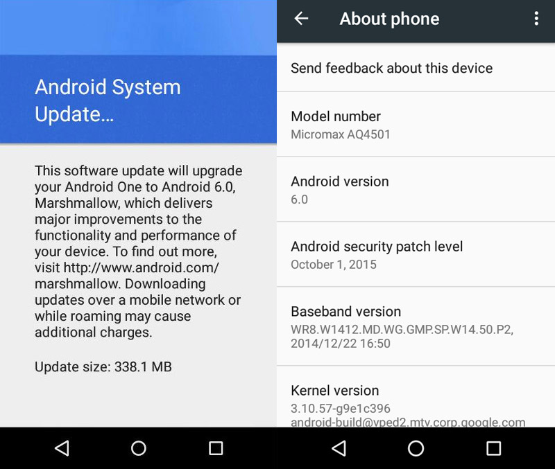 Android One Android 6 Marshmallow 1