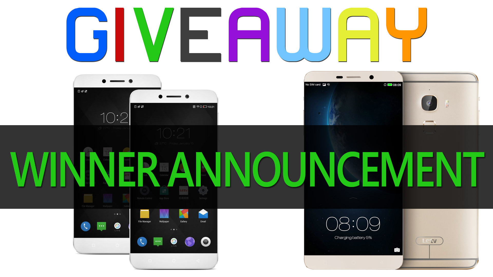 3 Smartphones Giveaway Winner Announcement