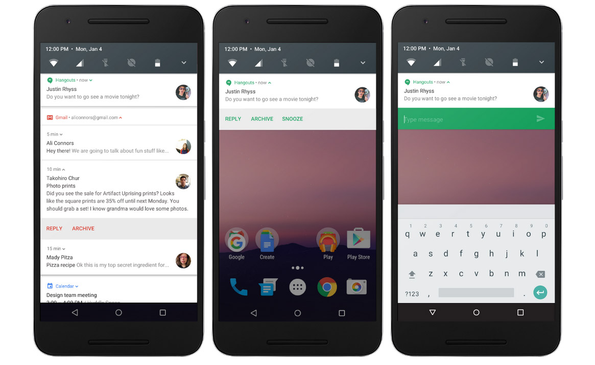 Android N Direct Reply Notifications