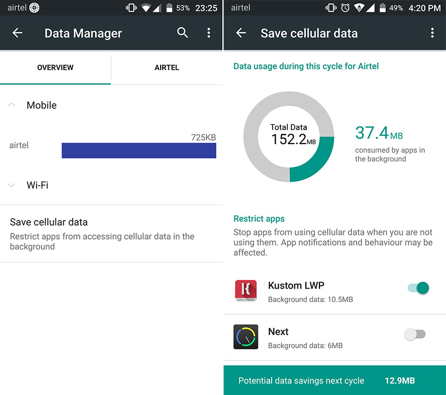 Data Manager Settings