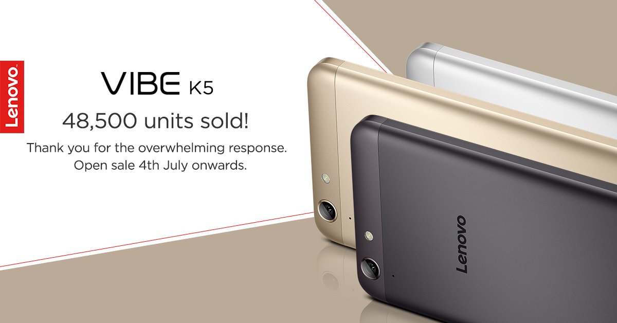 Lenovo Vibe K5 Open Sale