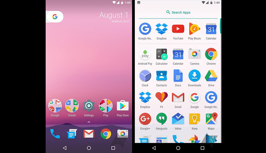 Google Now Launcher Android Nougat 1