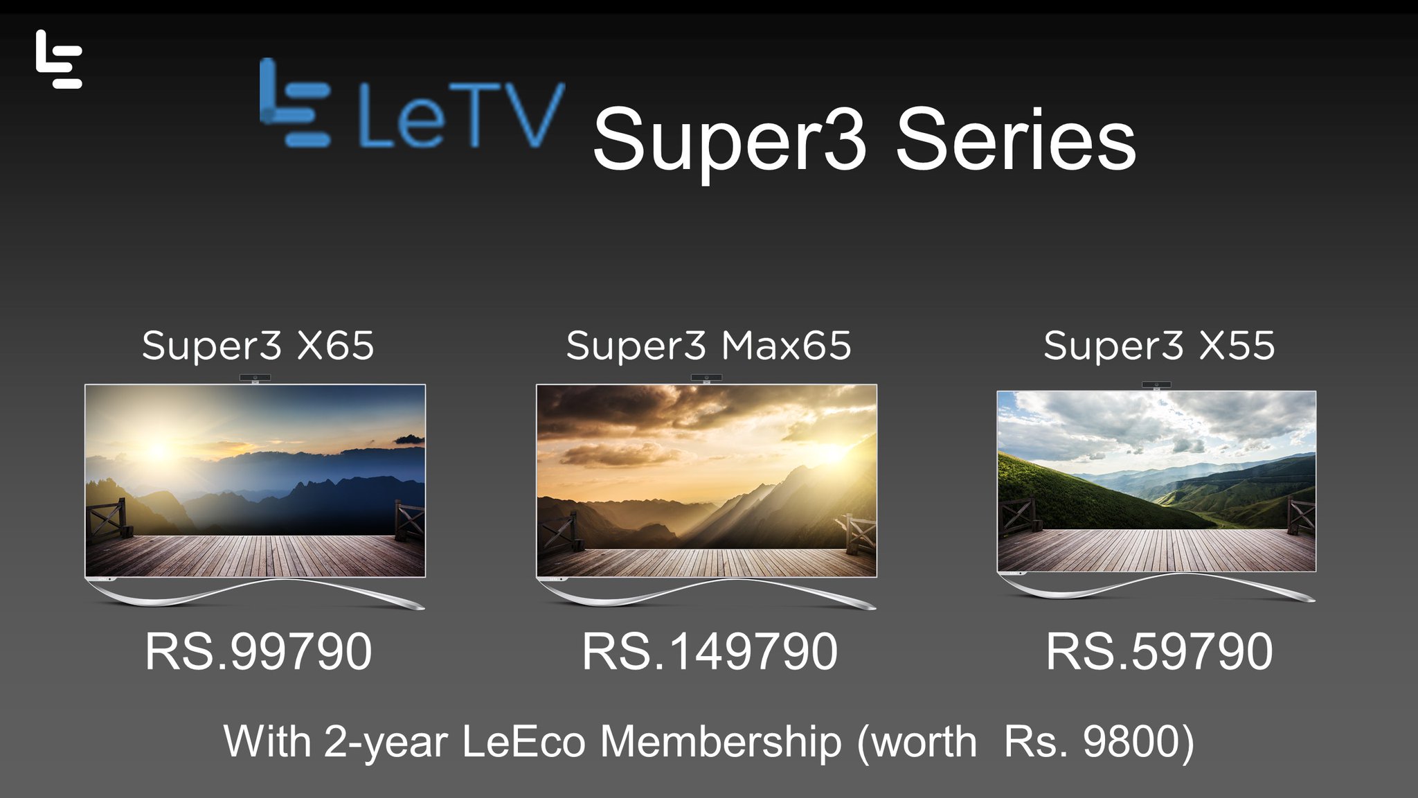 Leeco Letv Super3 55 65 65max India Pricing