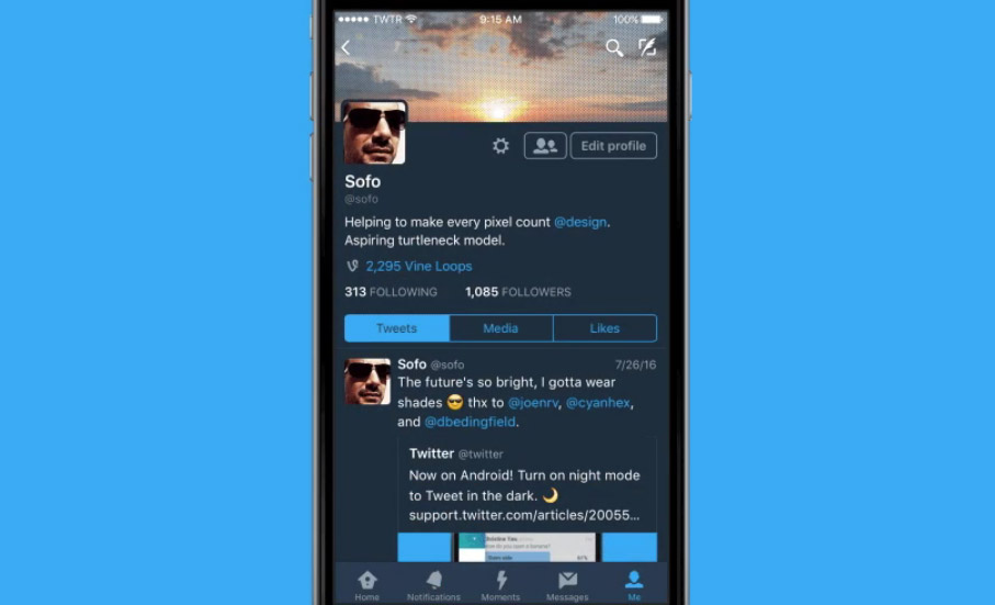 Twitter Night Mode Ios