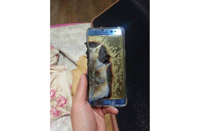 Samsung Galaxy Note 7 burnt 2