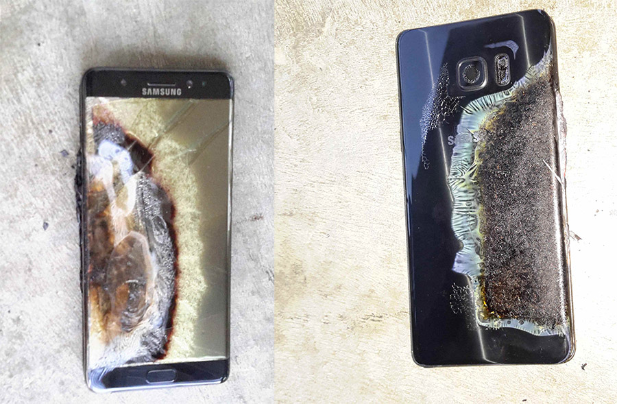 galaxy note 7 explodes australia