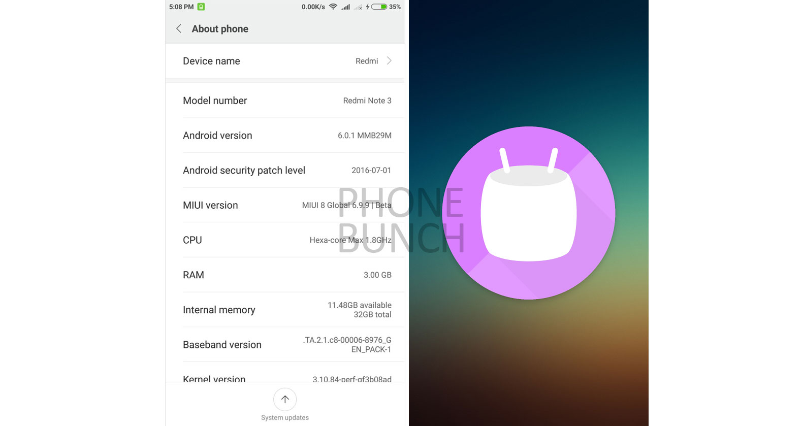 redmi note 3 marshmallow screenshot