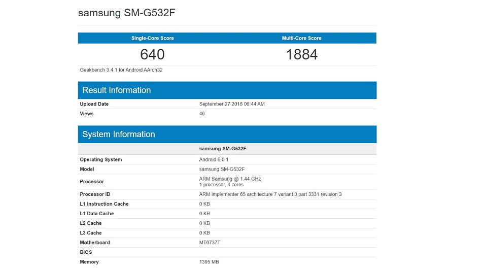 samsung grand prime sm g532ff geekbench