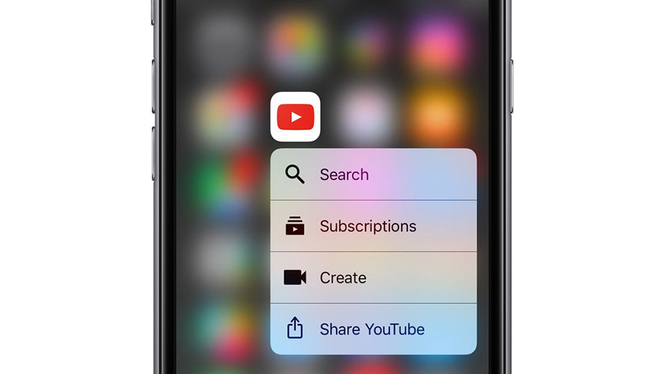 youtube 3d touch actions