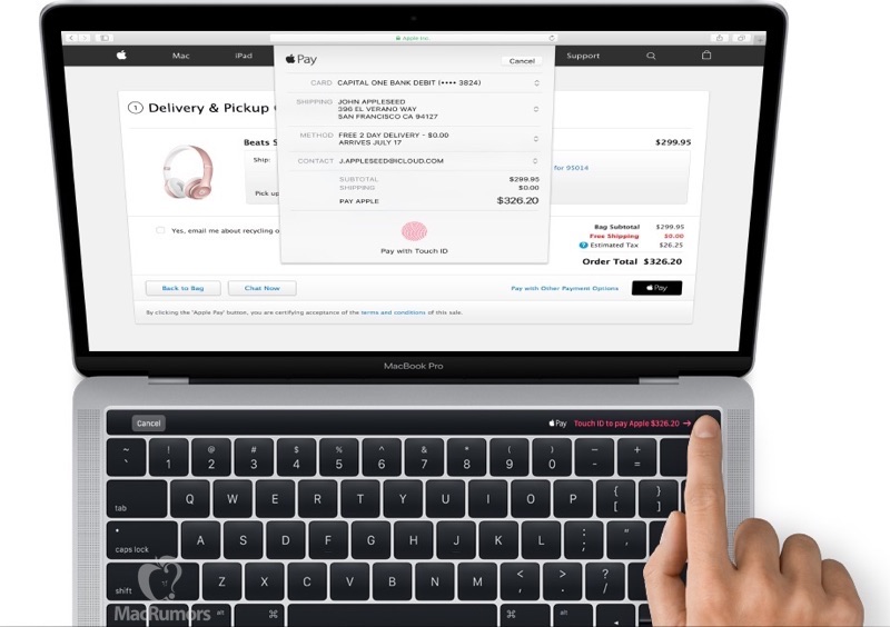 apple macbook pro touch leak