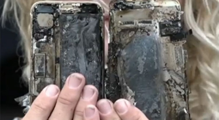 iphone 7 catches fire