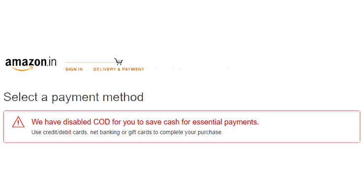 amazon flipkart snapdeal restrict cod rs 500 1000 scrapped