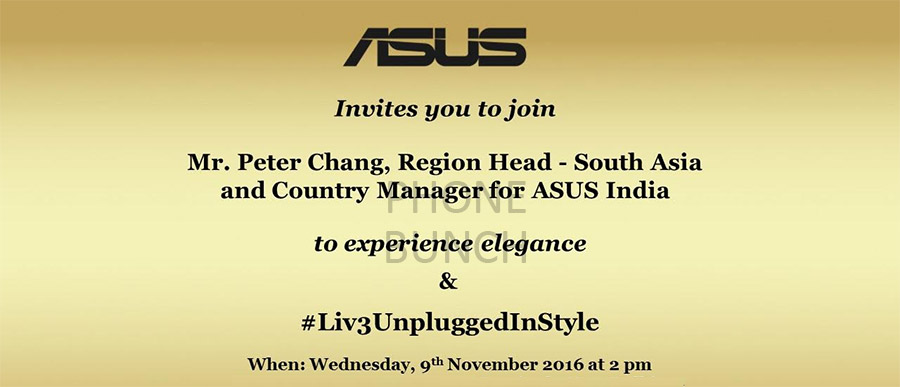 asus zenfone 3 max india launch invite