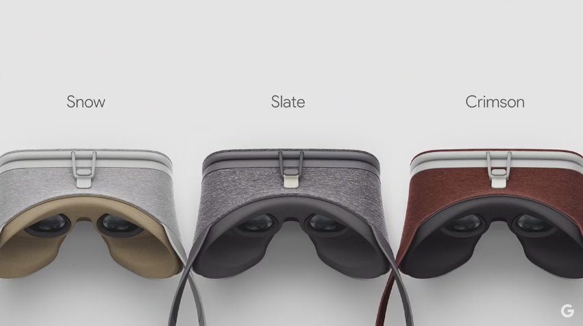 google daydream view vr headset colors