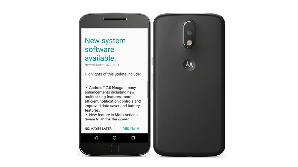 moto g4 plus nougat update